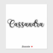 Cassandra Naam - Handgeschreven kalligrafie Sticker (Vel)
