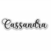 Cassandra Naam - Handgeschreven kalligrafie Sticker (Voorkant)
