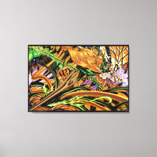 Cassandra rijdt op de Halloween Dragon Stretched C Canvas Afdruk