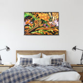 Cassandra rijdt op de Halloween Dragon Stretched C Canvas Afdruk (Insitu (Slaapkamer))