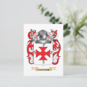 Cassar Wapen (Familie Crest) Briefkaart (Staand voorkant)