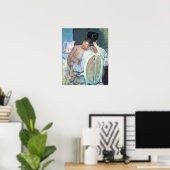 Cassat - vrouw die met haar kinderen in haar armen poster (Thuiskantoor)