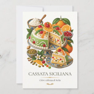 Cassata Siciliana– Ouderwetse Italiaans Dessert Kaart