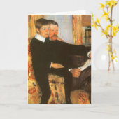 Cassats Portret; Vader & Zoon Kaart (Gele Bloem)