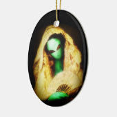 Cassatt Alien Spanish Senorita with Lace Keramisch Ornament (Links)