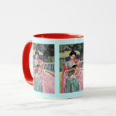 Cassatt: Auguste die haar dochter leest Mok (Voorkant links)