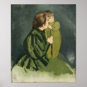 Cassatt - Boerenmoeder en kind Poster