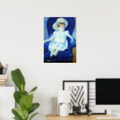 Cassatt - Elsie in blauw Stoel 1880 Poster (Thuiskantoor)