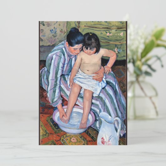 Cassatt - Het bad van het kind Kaart (Staand voorkant)