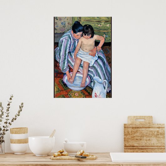 Cassatt - Het kinderbad Poster (Keuken)