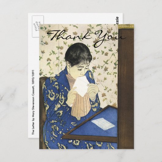 Cassatt is de brief briefkaart (Voorkant / Achterkant)