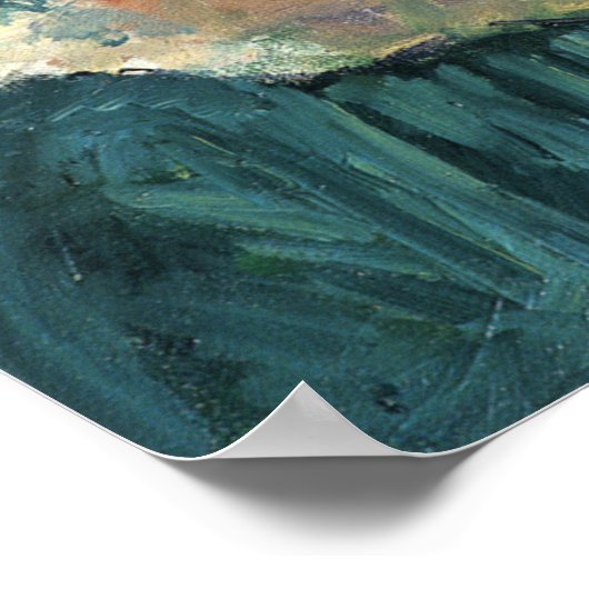 Cassatt - jonge vrouw in groene buitenwijken van S Poster (Hoek)