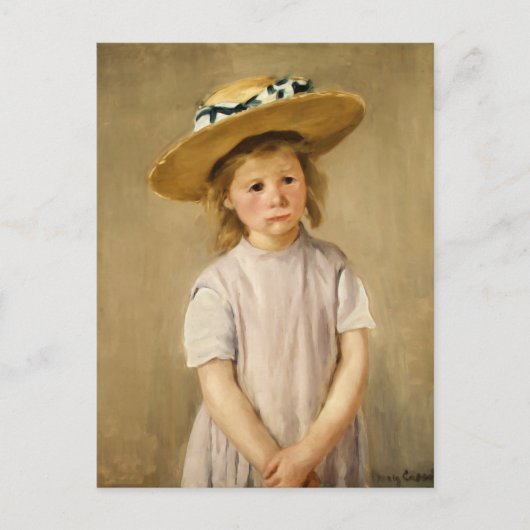 Cassatt Kind in Strohoed Briefkaart (Voorkant)