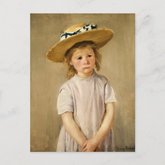 Cassatt Kind in Strohoed Briefkaart (Voorkant)