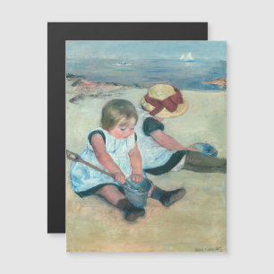 Cassatt - Kinderen spelen op het strand Magnetisch