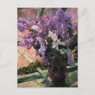Cassatt: Lilacs in een venster Briefkaart