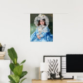 Cassatt - Margot (Lefebvre) in blauw Poster (Thuiskantoor)