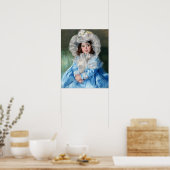 Cassatt - Margot (Lefebvre) in blauw Poster (Keuken)