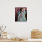 Cassatt - meisje dat haar haar haar haar schikt poster (Keuken)