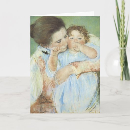 Cassatt moeder en kind kaart (Voorkant)