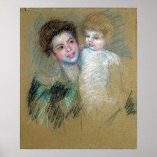 Cassatt - Moeder en Kind Poster