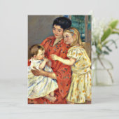 Cassatt: Moeder en Sara bewonderen de baby Kaart (Staand voorkant)