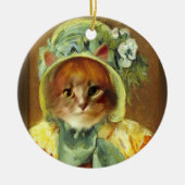 Cassatt Mutsje op Kitten Keramisch Ornament (Voorkant)