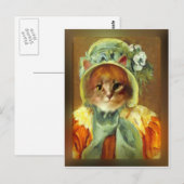 Cassatt mutsje op poesje briefkaart (Voorkant / Achterkant)