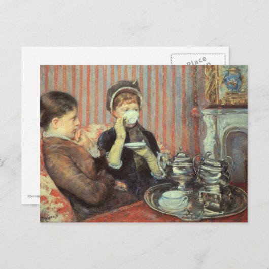 Cassatt: Vijf O'Clock Tea, Briefkaart (Voorkant / Achterkant)