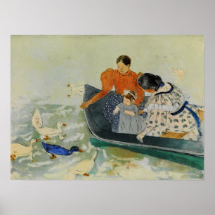 Cassatt - voedende eenden 1894 poster
