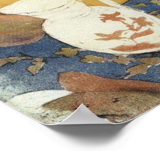 Cassatt - Vrouw zwemmen Poster (Hoek)