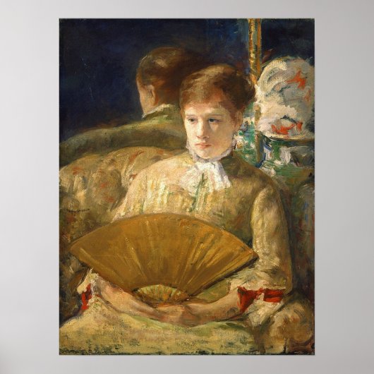 Cassatt - Woman With Fan Poster (Voorkant)