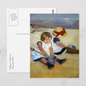 Cassatt's "Kinderen op het strand" Briefkaart (Voorkant / Achterkant)