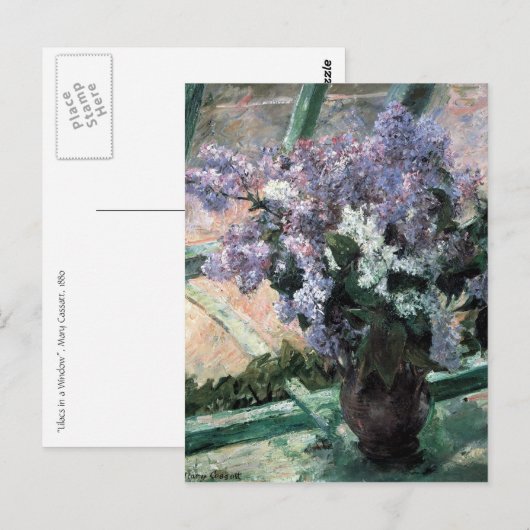 Cassatt's "Lilacs in a Window" Briefkaart (Voorkant / Achterkant)