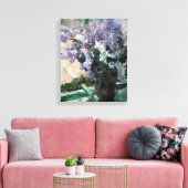 Cassatt's "Lilacs in a Window" Canvas Afdruk (Insitu (Woonkamer))