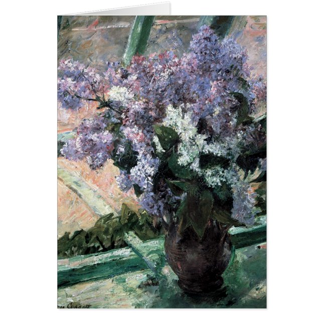 Cassatt's Lilacs in een raam (Voorkant)