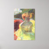 Cassatt's Lydia Leaning op haar armen Canvas Afdruk (Voorkant)