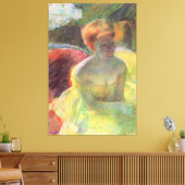Cassatt's Lydia Leaning op haar armen Canvas Afdruk (Insitu (Woonkamer))