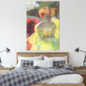 Cassatt's Lydia Leaning op haar armen Canvas Afdruk (Insitu (Slaapkamer))