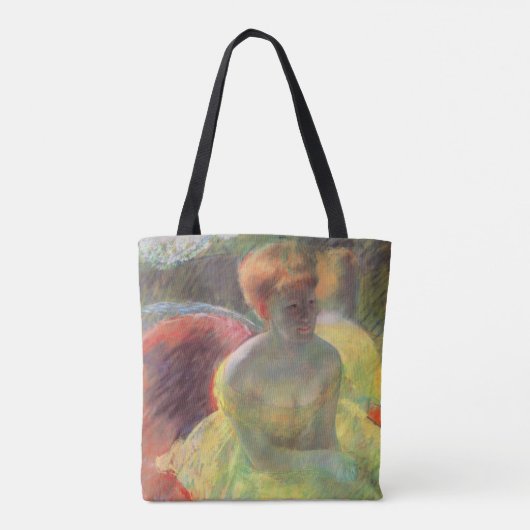 Cassatt's Lydia Leaning op haar armen Tote Bag (Achterkant)