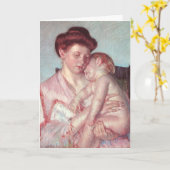 Cassatt's slapende Baby, Happy Moederdag Kaart (Gele Bloem)