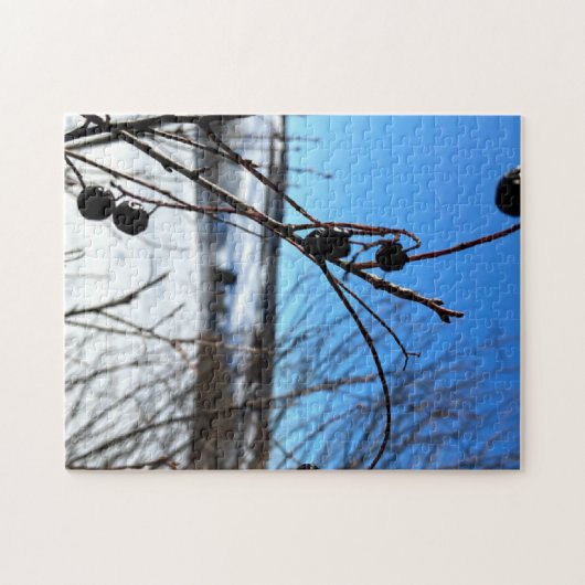 Casse-tête Puzzle paysage Baies d'hiver  Legpuzzel (Horizontaal)