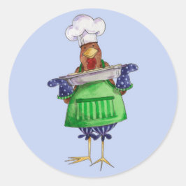 Casserole maken ronde sticker