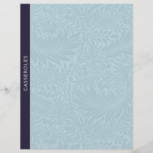 Casseroles | Ontvanger divider |  Blauwe Floral (Achterkant)