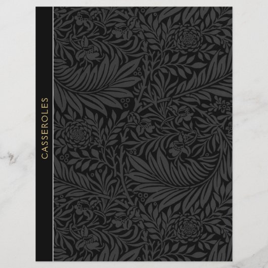 Casseroles | Ontvanger divider | zwarte Floral (Achterkant)