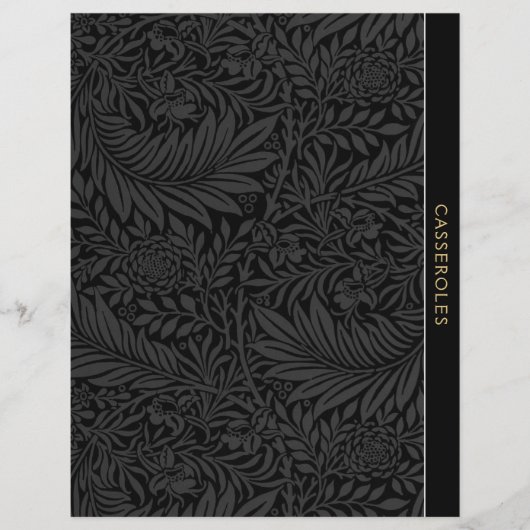 Casseroles | Ontvanger divider |  zwarte Floral (Voorkant)