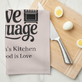 Casseroles zijn mijn liefdestaal Aangepaste boerde Theedoek (Quarter Fold)