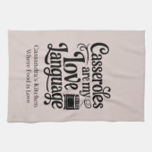 Casseroles zijn mijn liefdestaal Aangepaste boerde Theedoek (Horizontaal)