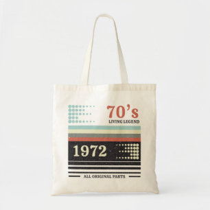 Cassete 1972 50th Birthday Gift Tote Bag