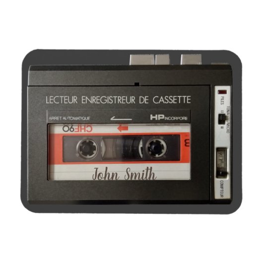 Cassetecorder 3 x 4 inch Flexibele fotomagneet Magneet (Horizontaal)